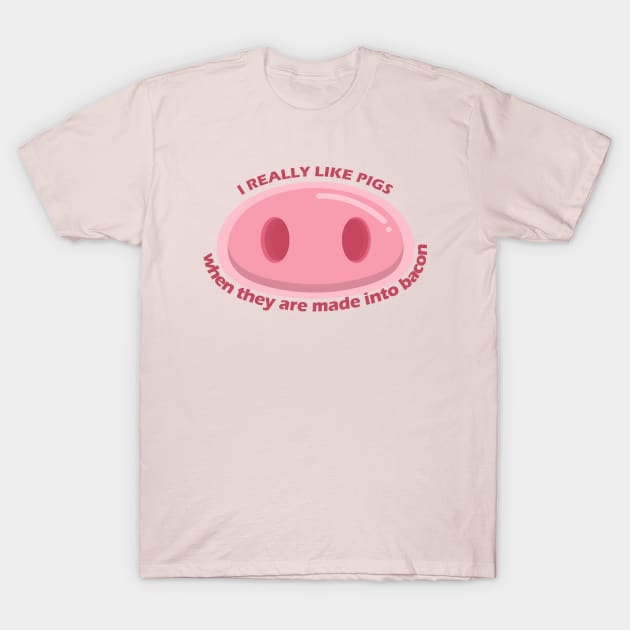 i really like pigs T-Shirt by Capturedtee